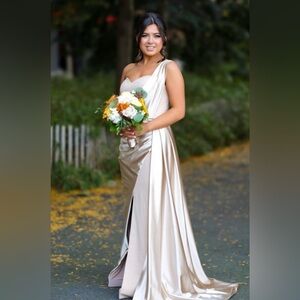 Portia and Scarlett Cream Evening Gown